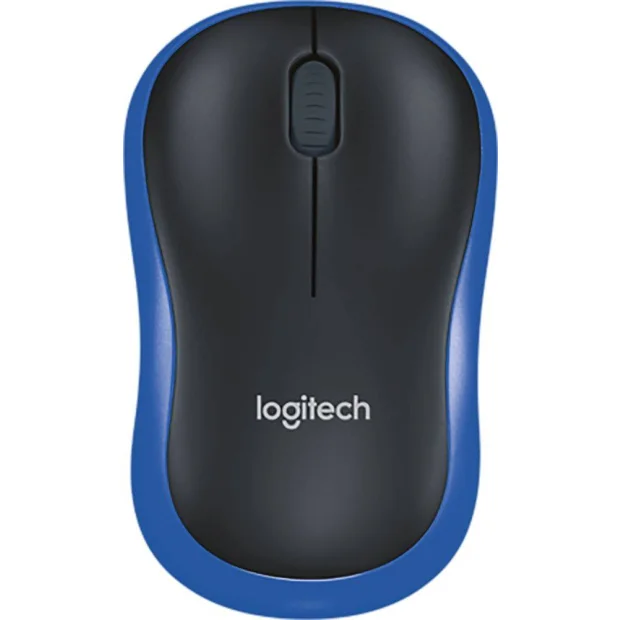 Мышь Logitech M186 (черный/синий)